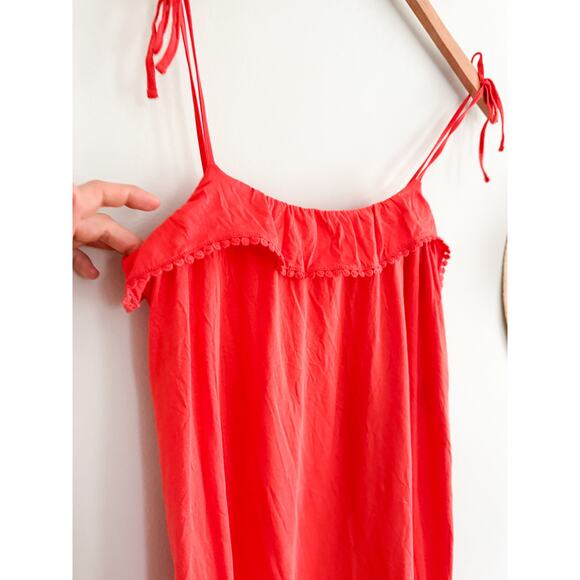Sézane | Sezane | Darcy Summer Dress in Tangerine (Coral Orange Red) | Sz S - Picture 4 of 8